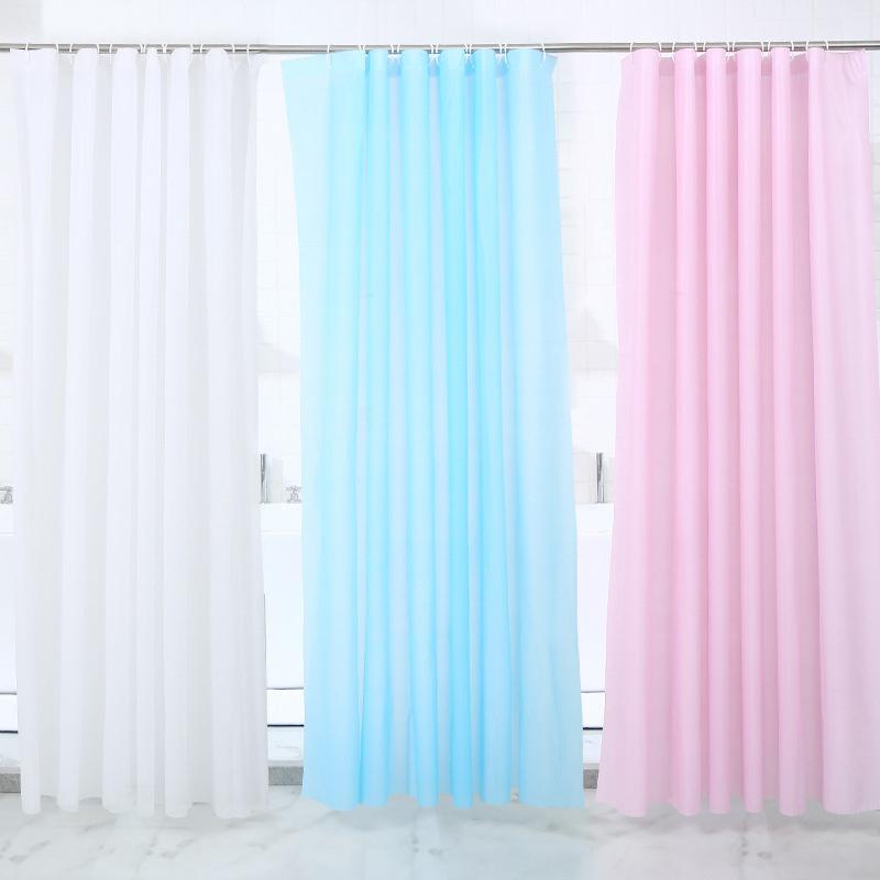 Rèm Tắm Phòng Tắm, Chất Liệu PEVA, Có Móc, 180x180cm, Chống Thấm Nước, Dày Dặn, Phụ Kiện Vòi Hoa Sen Tại Nhà, [Thương Hiệu] [KQ] [Q] 1