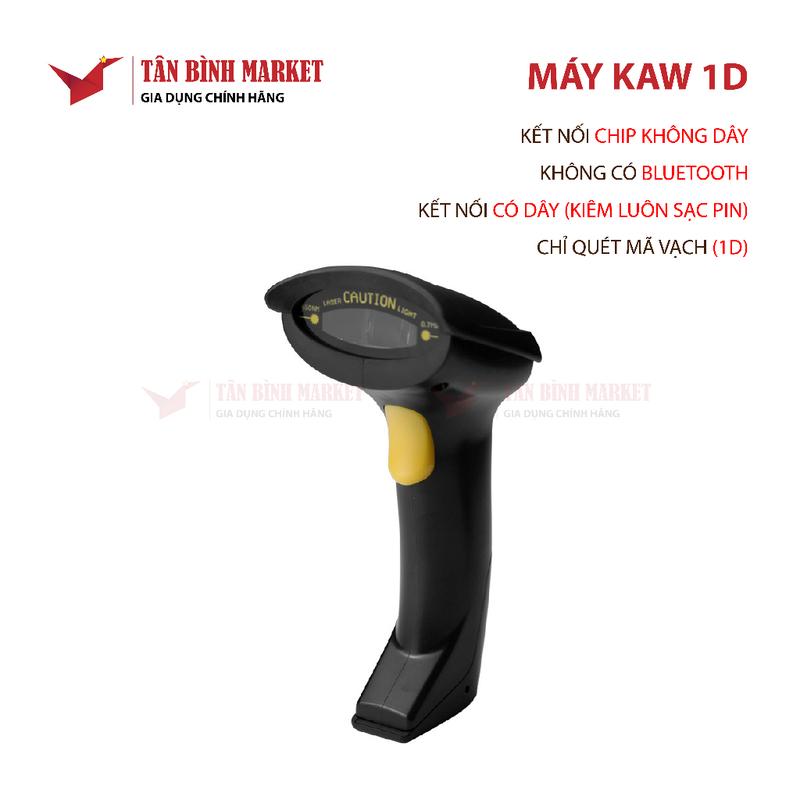 Máy bắn mã vạch Kaw 2D - Hàng Chính Hãng, Không Dây, Bluetooth 5.0, quét mã vạch kết nối máy tính điện thoại