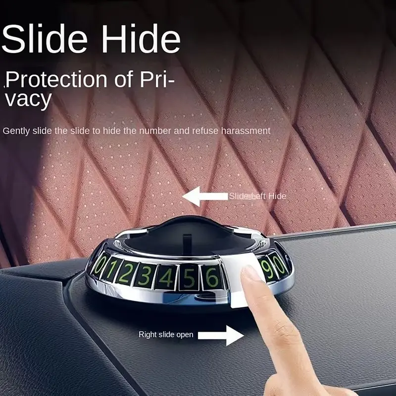 Giá Đỡ Điện Thoại Trên Ô Tô Bảng Điều Khiển, Thiết Kế 2 Trong 1 Ổn Định, Hỗ Trợ Điều Hướng Đa Chức Năng, Biển Số Đỗ Xe Tạm Thời, Xoay 360 °, Giá Đỡ Điện Thoại, Để Sử Dụng Trên Ô Tô 4