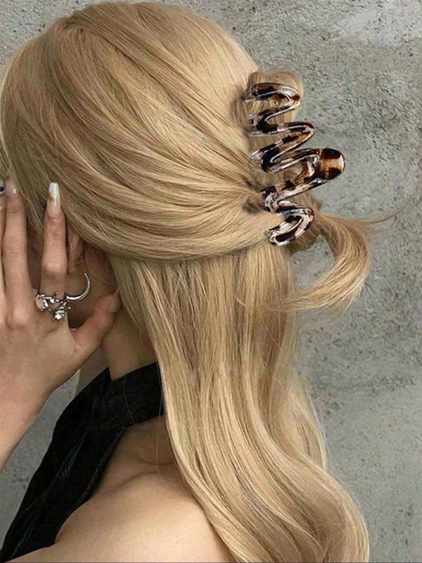 Wavy Design Hair Claw Set, Casual & Elegant Hair Accessories for Women, Fashion Hair Accessories for Daily Hairstyles & Braids 3