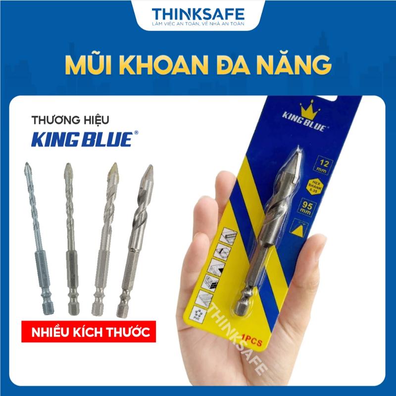 Mũi khoan đa năng lục giác KingBlue KBH2F kích thước 4 - 12mm dài 95mm khoan tường gạch men đá kính bê tông