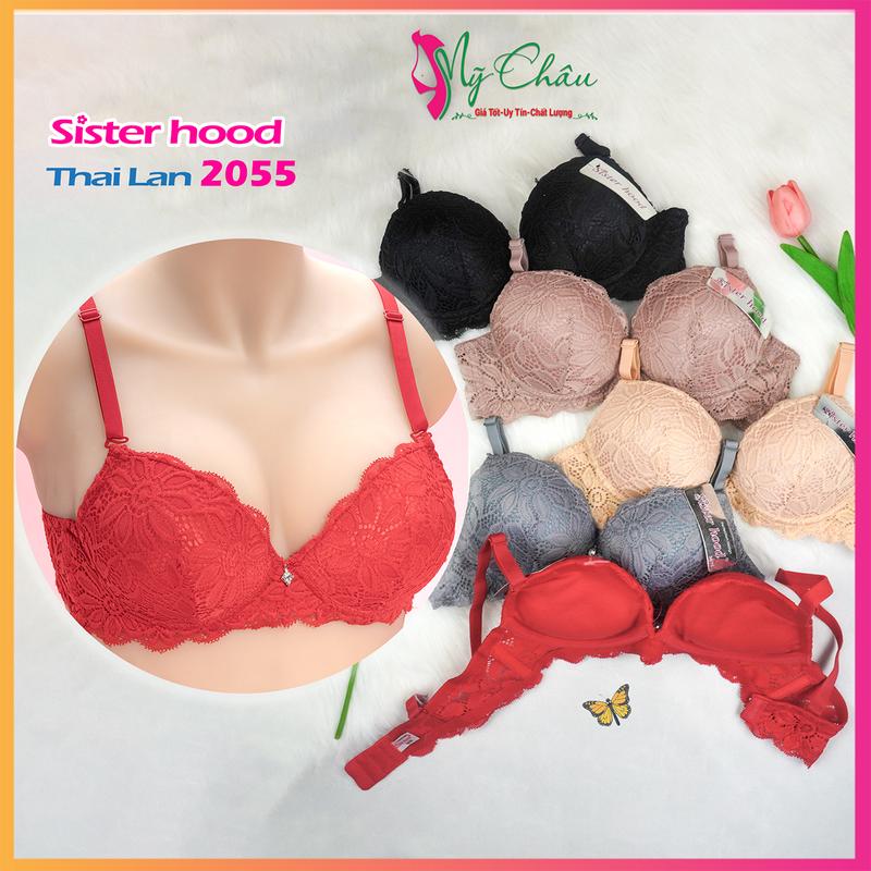  Áo Ngực Ren Nâng Ngực 3.5Cm SISTER HOOD 2055 Áo Lót Thái Lan Có Gọng Cao Cấp Mút Dày Siêu Đẹp Cúp A - Hàng Nhập Khẩu - Mỹ Châu Shop Bra Nữ 