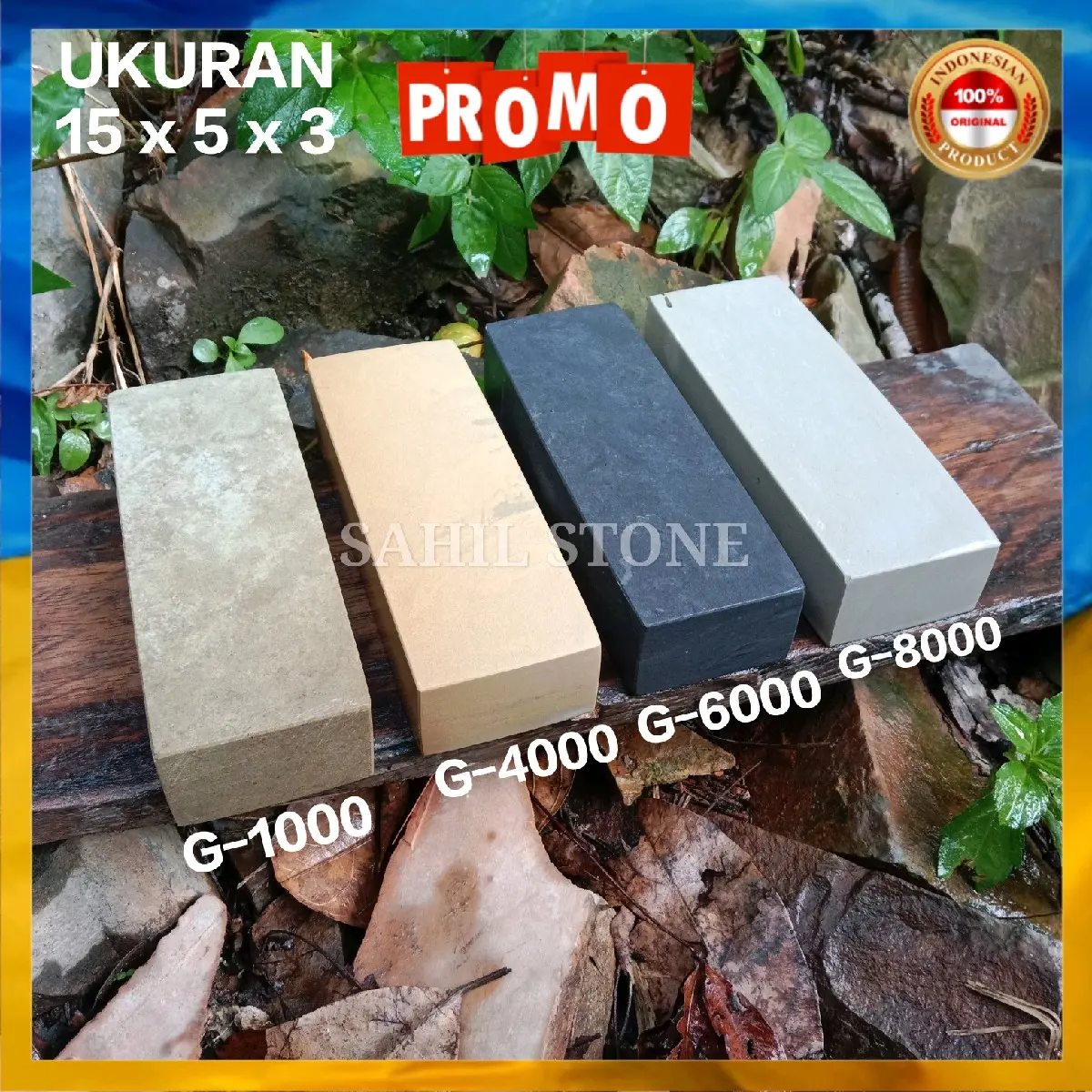 Batu asah pisau asli alam pengasah Knife