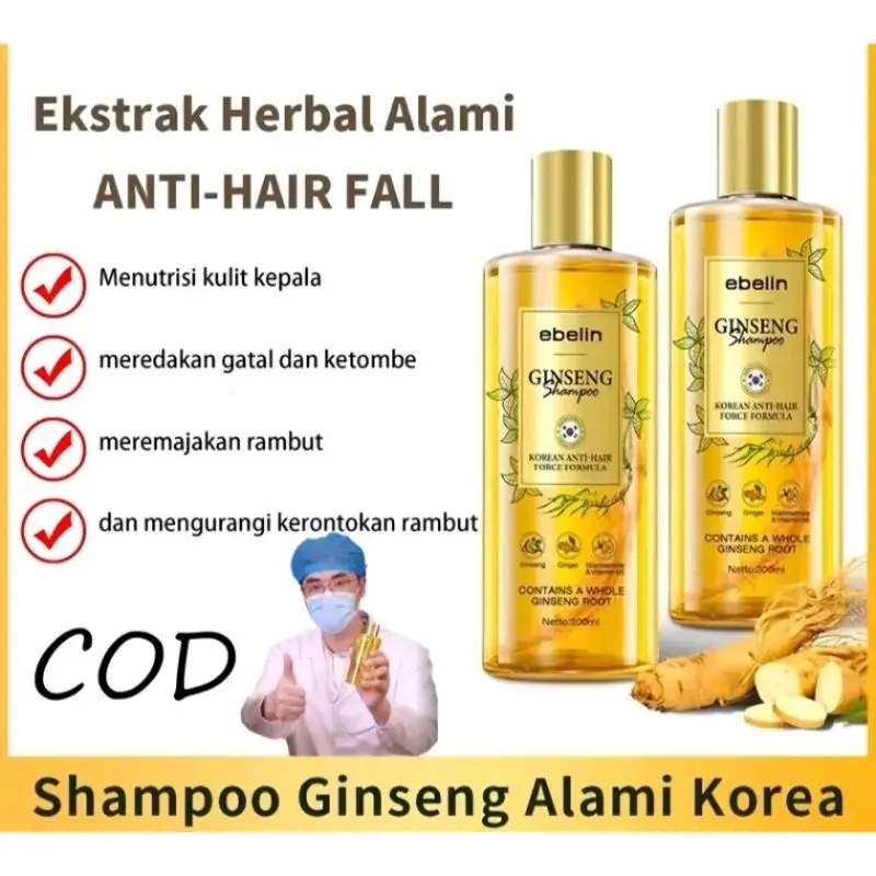 EBELIN SHAMPOO ANTI HAIR FALL SHAMPOO 300ML GINSENG ALAMI MENGATASI RAMBUT RONTOK PERAWATAN RAMBUT SHAMPOO GINSENG ALAMI 0
