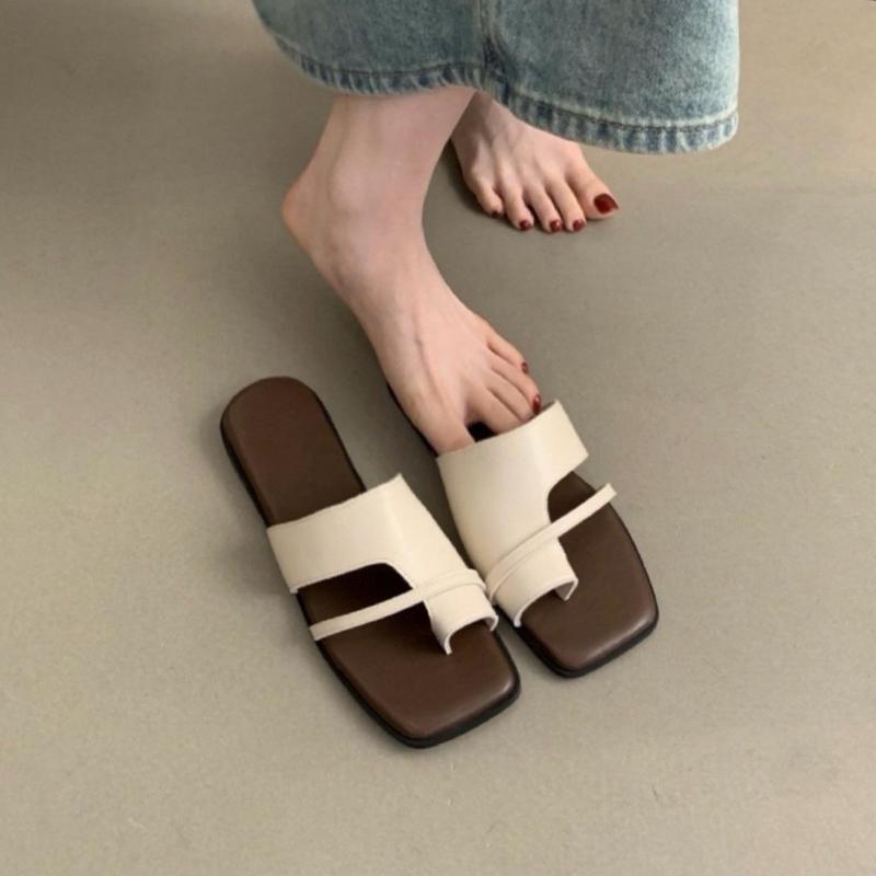 [ D67 chân dày tăng size ] Dép lê nữ xỏ ngón bệt phong cách Hàn quốc hàng mới 2024 Dép sục Sandal nữ
