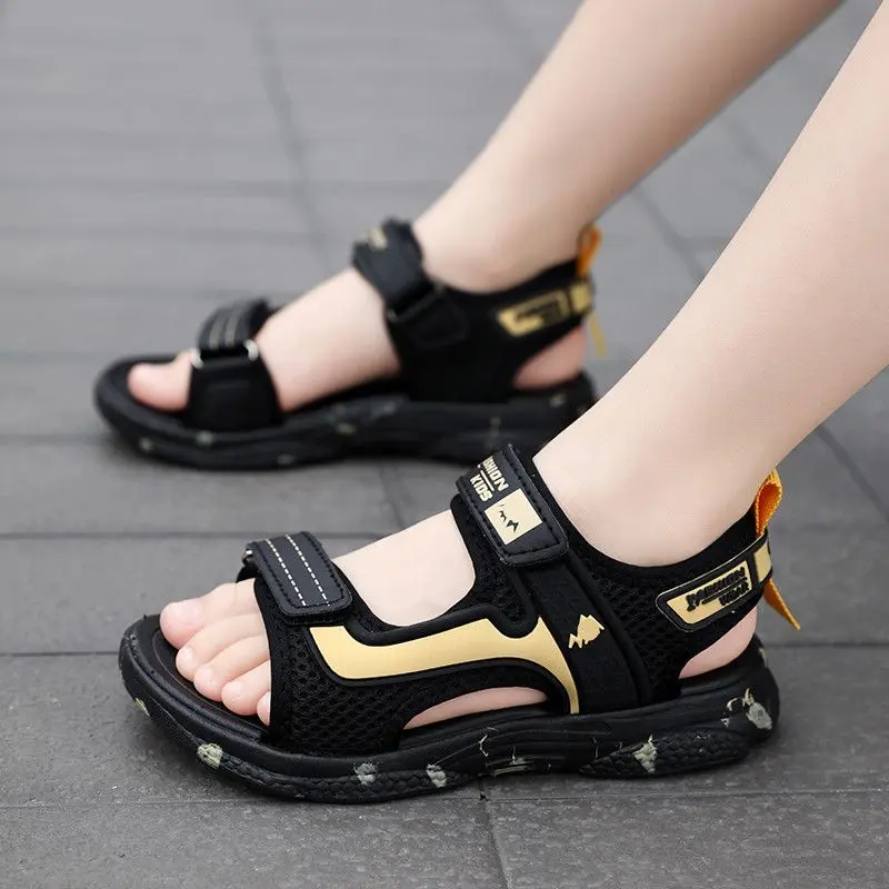 Sandal Lelaki, Koleksi Baru 2025, Gaya Sukan Musim Panas, Kasut Kanak-kanak, Sesuai untuk Kanak-kanak Sederhana dan Besar, Kasut Pantai Tapak Lembut, Sesuai untuk Pelajar Lelaki, 2025