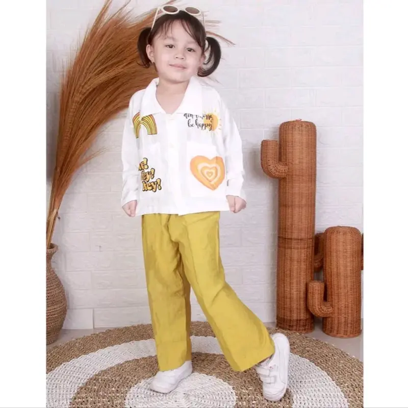 stelan emoji anak perempuan viral crinkle 3-12 tahun 4