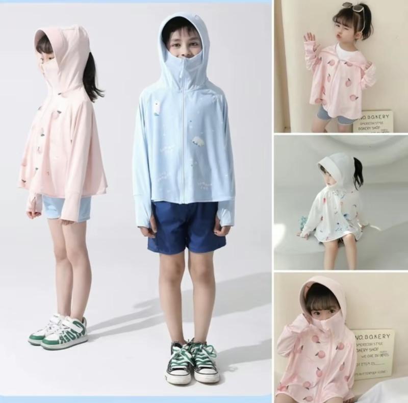 (10-25kg) Áo chống nắng họa tiết siêu yêu cho bé, thấm hút mồ hôi 6