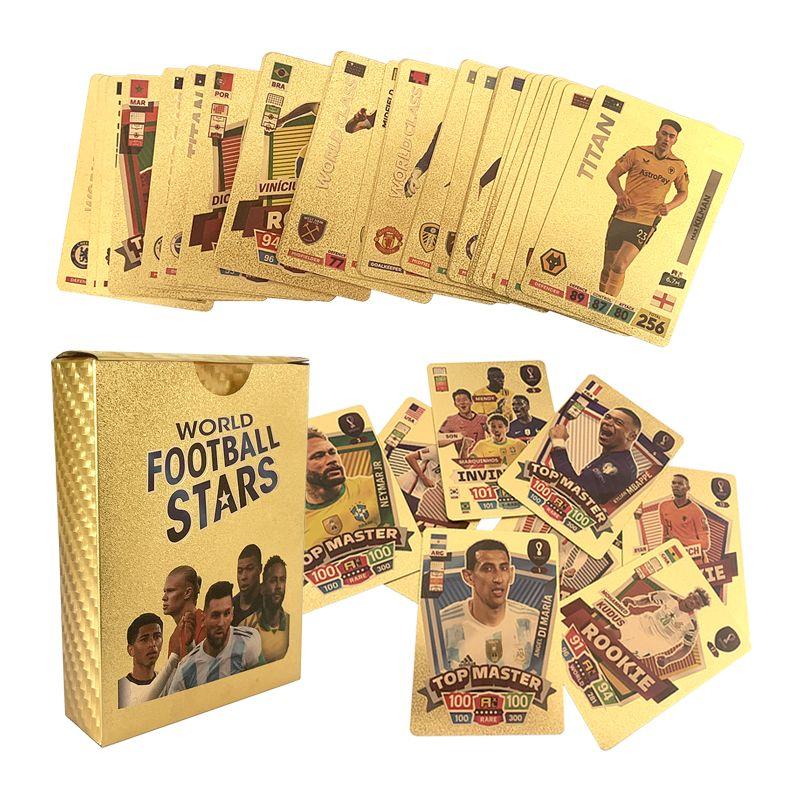 Product Introduction of Soccer Gold Cards 50 Cards Fun Cards Kids Toys 11