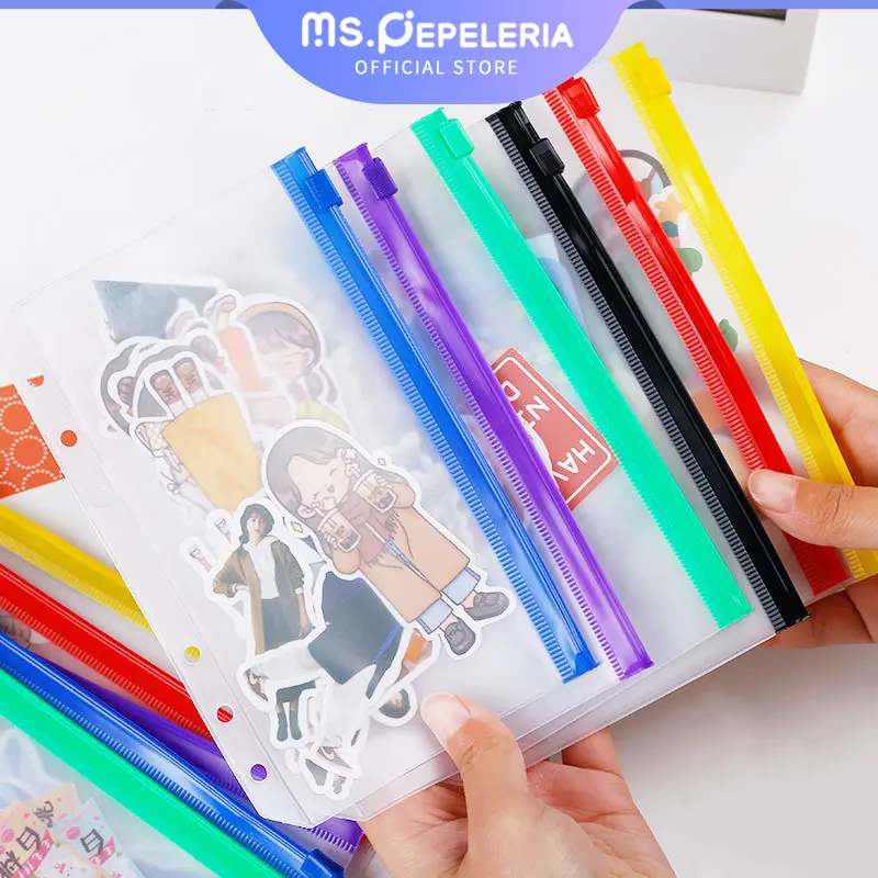 ziplock binder a6-a5/zipper bag A6-A5/Binder Divider/Serbaguna Pouch Zipper Ziplock Warna Binder-Ms.Pepeleria 0