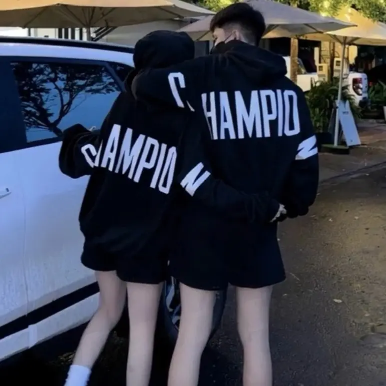 Áo Nỉ Hoodie Sweater Champi Nam Nữ Form Rộng Unisex chất liệu Nỉ Bông Cotton  Hottrend 2024