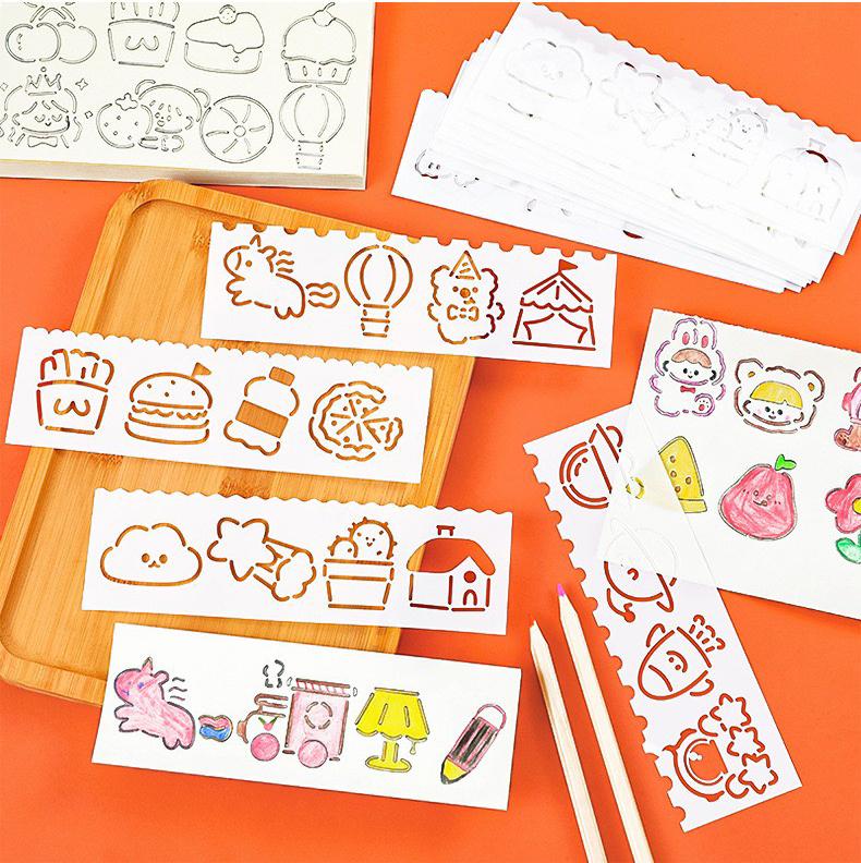 Set 4 thước khuôn tập vẽ hình siêu dễ thương 3