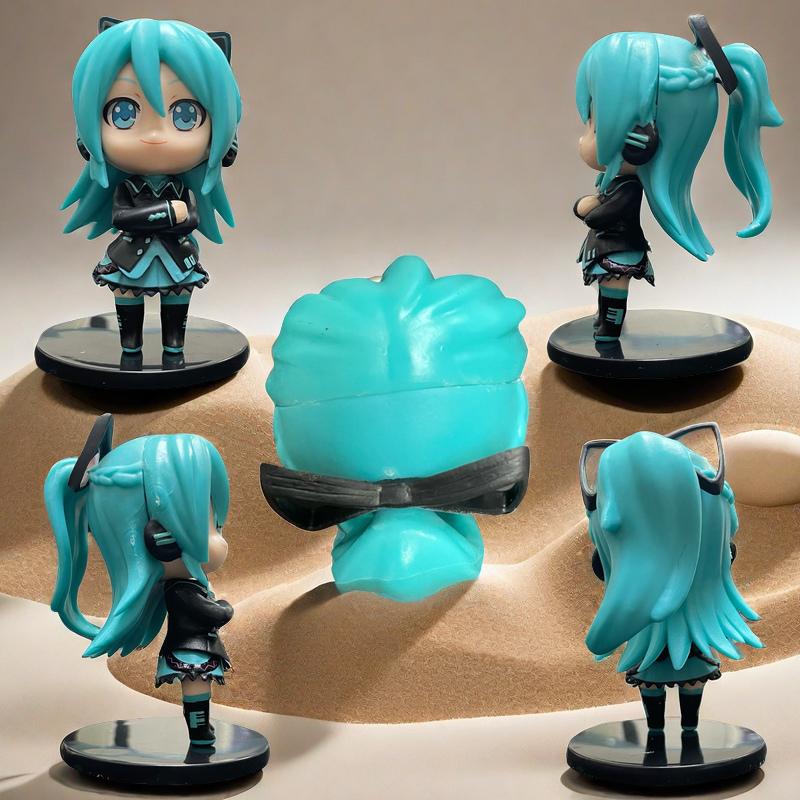 Product Introduction of Mô Hình Nhân Vật Hatsune Tương Lai, Hàng Mới Về, 6 Mũ Nhỏ Quà Tặng Hàng Hóa Anime, Bộ Dụng Cụ Nhà Để Xe Ô Tô, Đồ Trang Trí Mô Hình, Bộ Sưu Tập 1417 Người 15