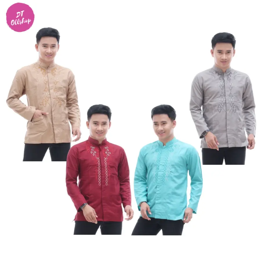 ALILA Hijab - Baju Koko, Busana Muslim Pria Lengan Panjang Bodir