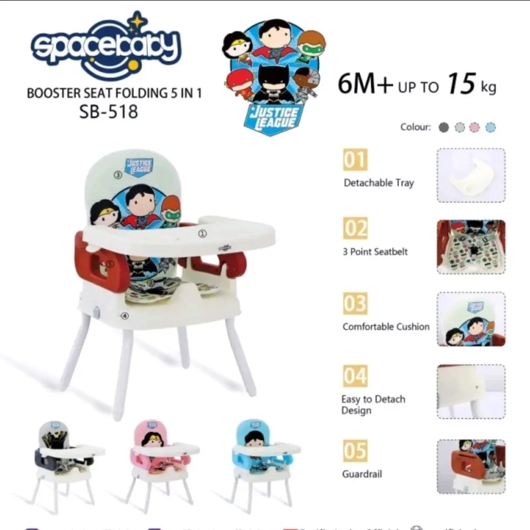 Booster Seat Space Baby SB 518 Kursi Makan Bayi Spacebaby SB518
