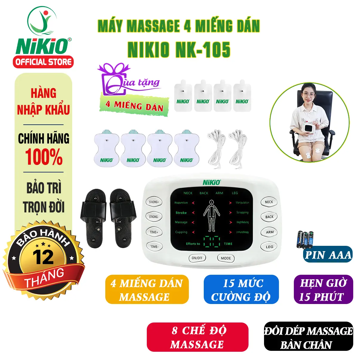 Máy massage đôi dép Nikio NK-105