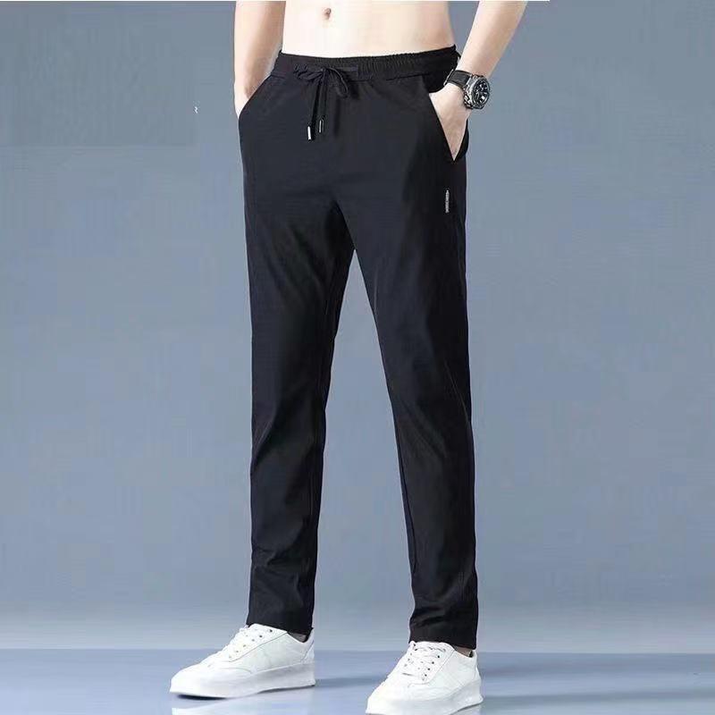 Quần Lụa Lạnh Dáng Suông Dáng Rộng Cho Nam, Thoáng Khí Và Thoáng Khí, Quần Thường Ngày Mỏng, Thích Hợp Cho Mùa Hè, Co Giãn, Thể Thao Nam, Bán Buôn Có Sẵn 2