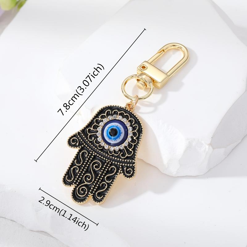 [Fatima Hand Oil Dropper Keychain] Vintage Fatima Hand Oil Dropper Keychain With Oil Turkish Pendant Keychain Decoration 4