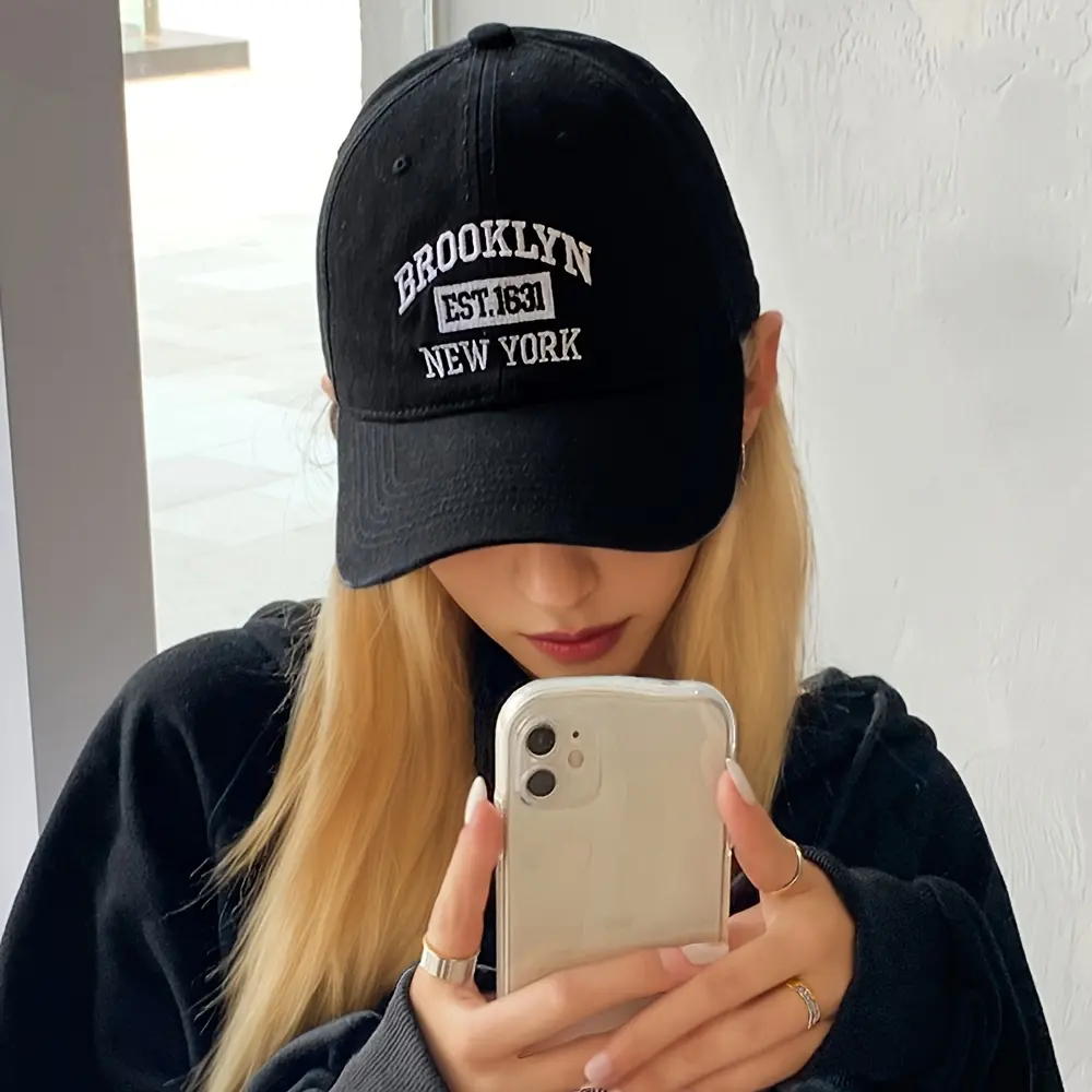 Mũ Bóng Chày Thêu Logo Brooklyn NY, Có Thể Điều Chỉnh, Dành Cho Phụ Nữ Và Nam Giới, Nhẹ Và Thoáng Khí, Mũ Thể Thao, Một Cỡ Phù Hợp Với Hầu Hết Mọi Người