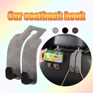 Pengait jok mobil,jok belakang kait kecil logam suede jok belakang kait kecil Double hook tahan lama