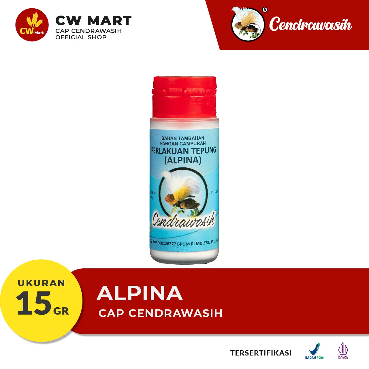 Cap Cendrawasih Alpina Cendrawasih 15gr