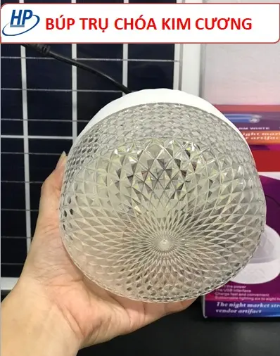 Đèn Búp Năng Lượng Mặt Trời Chóa Kim Cương Sáng Cả Đêm. Chip 5730. Bảo Hành 24 tháng 4