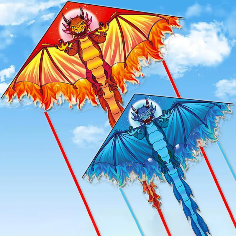 [wil]Large Dragon Kite For Kids & Adults Easy To Fly Large Huge Dragon Kite Come Tail Easy To Fly Kite Outdoor Toy