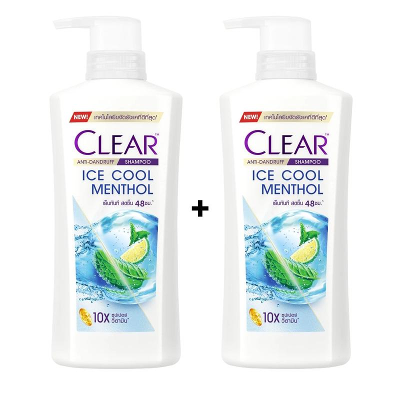 Combo 2 dầu Gội Clear Bạc Hà Thái Lan 400ml/chai
