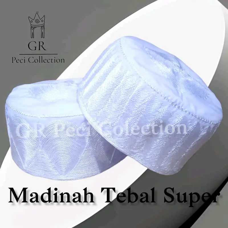 SPESIAL PECI KOPIAH MADINAH SUPER AL MADINAH AL MADANI TERLARIS Putih Tebal Muslim Tebal Muslim Pria Dewasa 1
