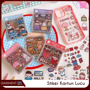 Sticker Aesthetic Kelinci Beruang Lucu Imut Stiker Dekorasi Journal Diary Scrapbook