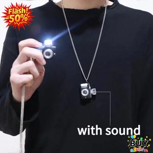 สร้อยคอจี้กล้อง สไตล์ฮิปฮอป ฮาราจูกุ ทุกเพศ สไตล์ unisex พร้อมแสงและเสียง อินเทรนด์ มีสีดำและสีชมพู ลดราคา 50% แฟชั่น สร้อย ผู้หญิง