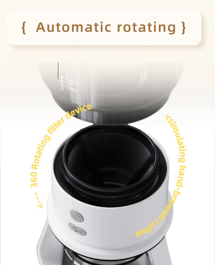 Product Introduction of PO: Spin dripper coffee filter hand drip auto machine 12