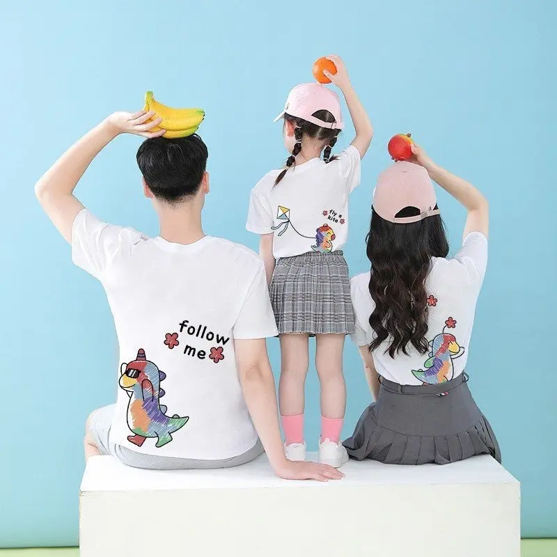 Áp thun gia đình in hình Khủng Long 2