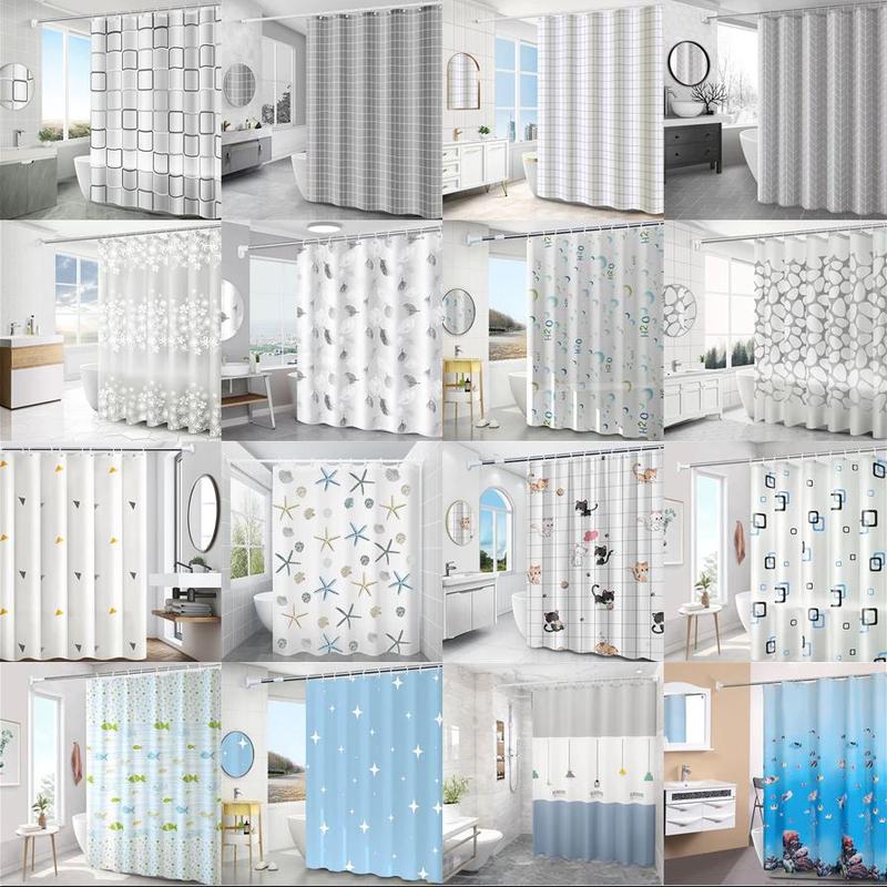 Rèm phòng tắm 180x180 cm, nhiều họa tiết, giao ngẫu nhiên 0
