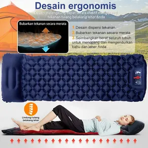 Kasur Angin Kasur Tiup Tebel Inflatable Air Bed Mat Sleeping Pad Berkemah Tempat Tidur Terbuka Yang Bisa Didorong Inflatable Bed Mat Inflatable Berkemah Tempat Tidur Terbuka Yang Bisa Didorong Angin Kasur Angin Kasur Tidur Angin Sleeping Pad