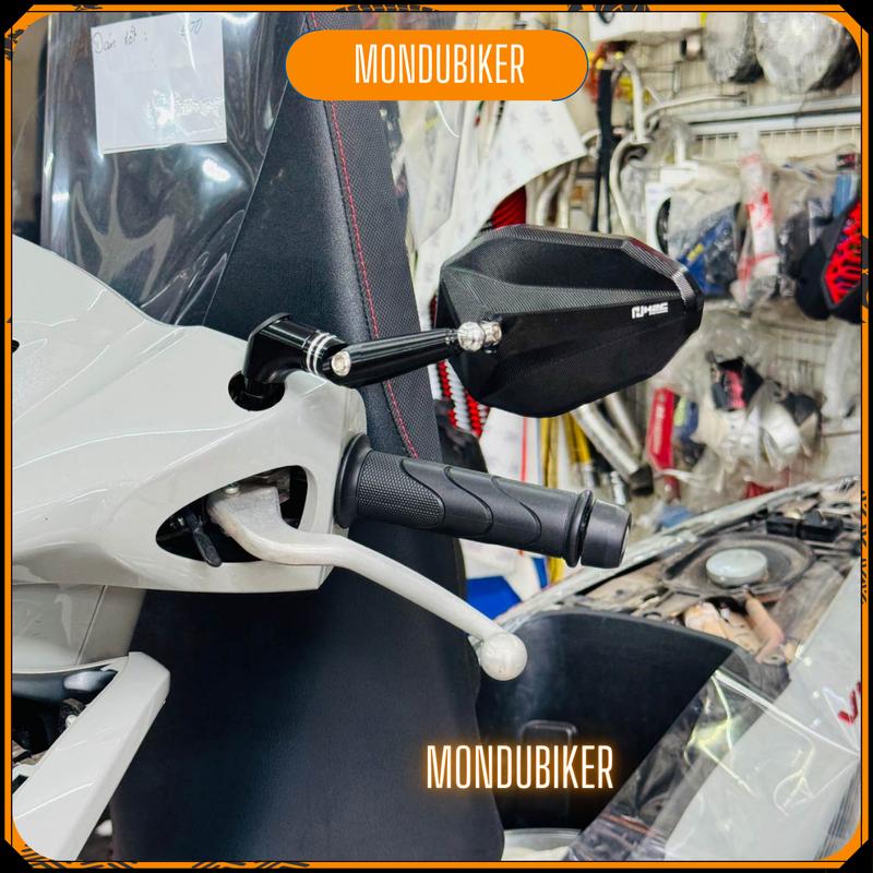 Gương kính H2C V2 Full nhôm CNC chân 744 chắc chắn bền đẹp góc nhìn rộng