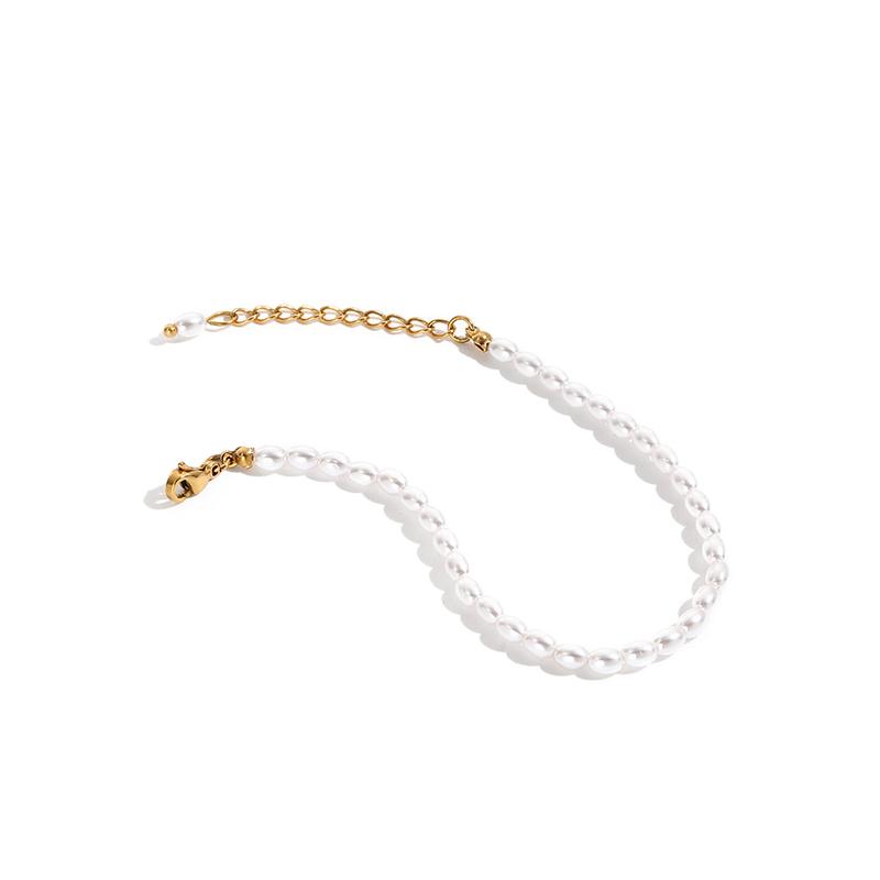 Product Introduction of Ins Bracelet Women's Simple Special-Interest Design High-Grade Beaded Bracelet Titanium Steel Ornament Bracelet 16
