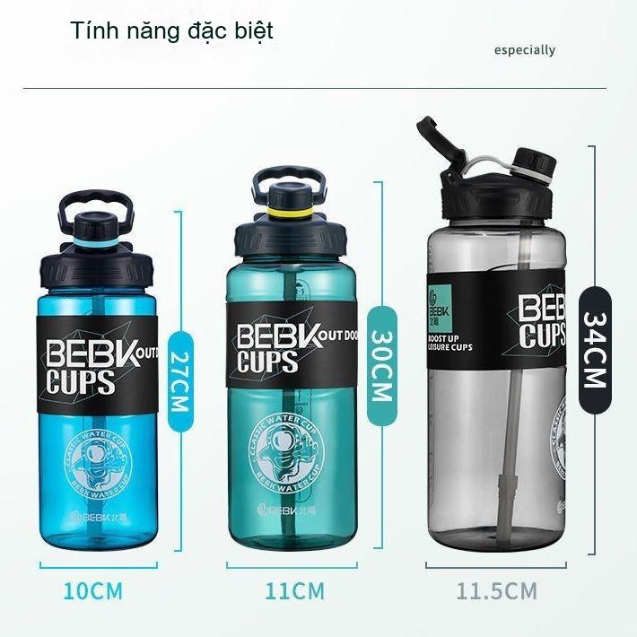 Bình Nước Dung Tích Cực Lớn, Dày Dặn, Dành Cho Nam Giới, Thích Hợp Cho Các Môn Thể Thao Ngoài Trời Và Thể Dục, Bình Nước Có Ống Hút Và Cân, Cốc Nhựa Dùng Trong Công Trường Xây Dựng 5