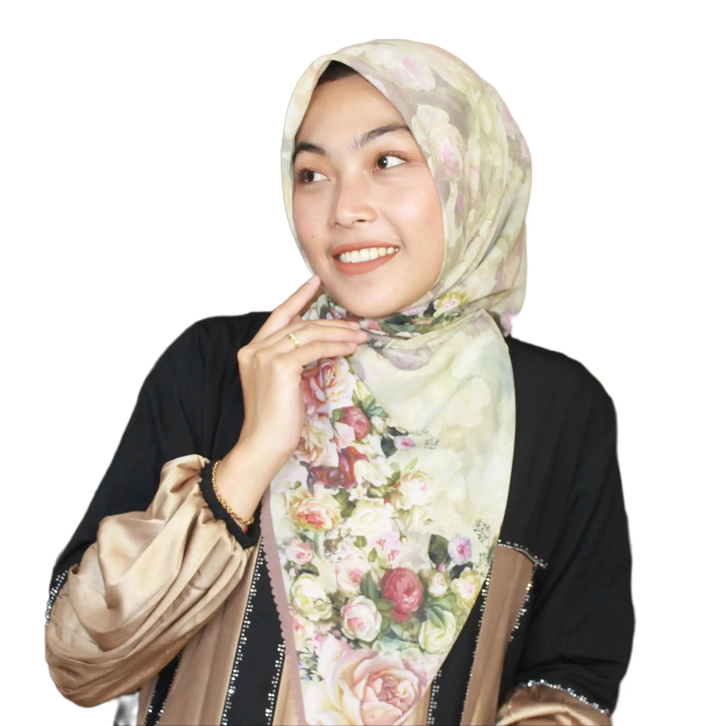 Cherria Hijab Segi Empat Printing Cantik Nyaman Square Nyaman Square
