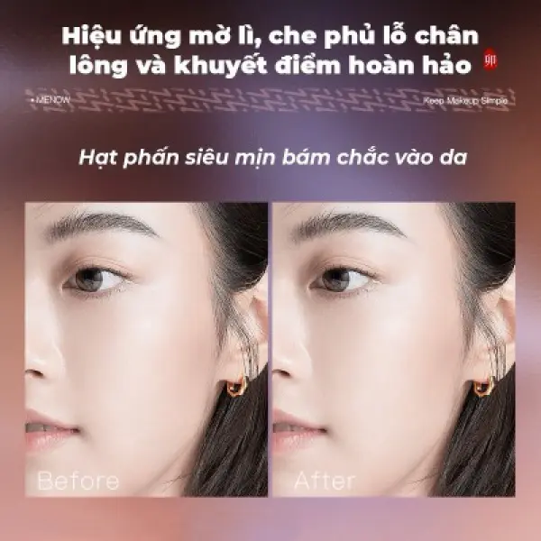 [PHẤN PHỦ MENOW CHÍNH HÃNG] Phấn Phủ nén kiềm dầu, chống nước, che phủ hoàn hảo MENOW Rabit Compact Powder 8.5g 2