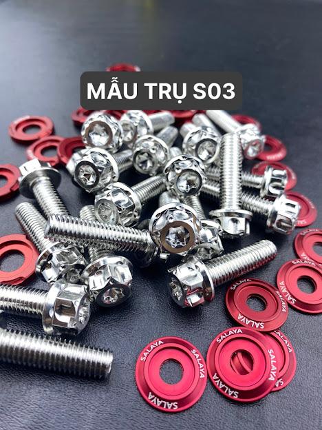 ỐC TRỤ SALAYA 8LI ĐỦ THÔNG SỐ TẶNG KÈM LÔNG ĐỀN