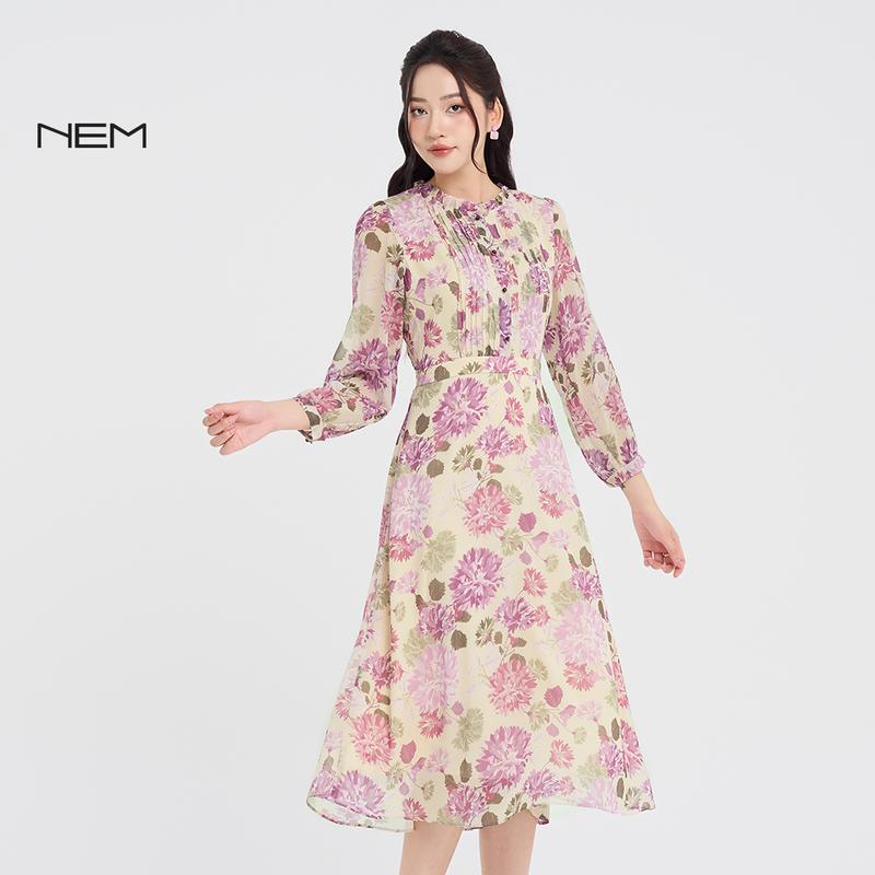 Đầm công sở NEM Fashion dáng A tay ngắn D41682 cho nữ - Dress, Women