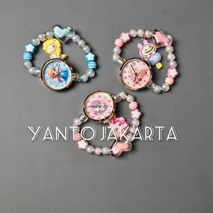 Jam tangan anak unicorn labubu gelang manik