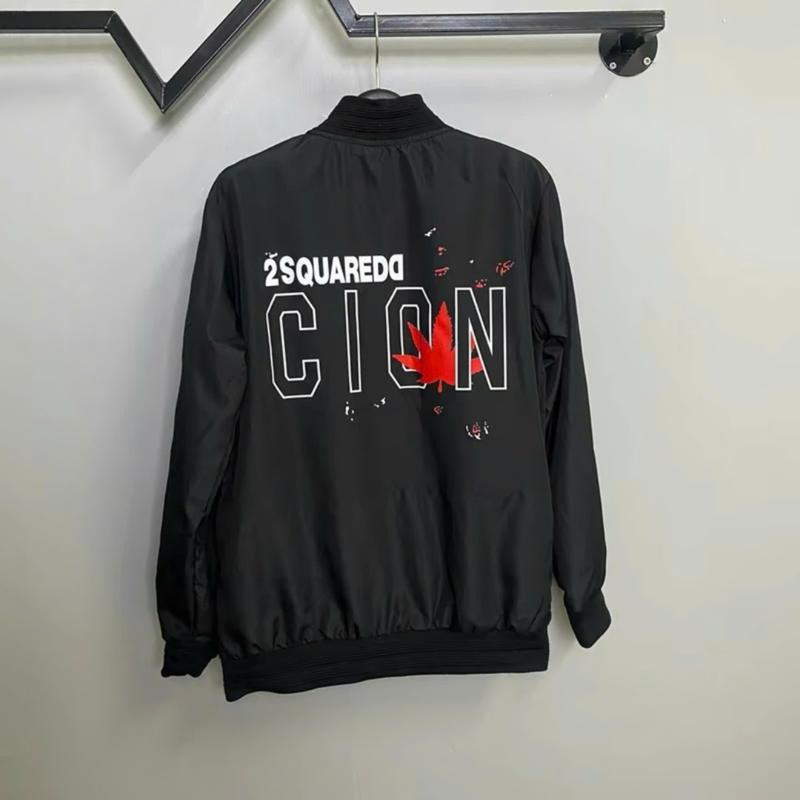 Áo khoác gió bomber jacket nam nữ d sq lá phong đỏ chất gió lỳ 2 lớp chống bụi,chống gió,chống nước cao cấp,cổ và vạt áo bo dệt gân nổi,khóa kim loại bạc,hình in pet top hot 2024 Menswear 1
