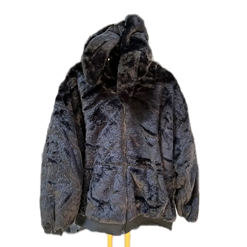 [Xả Hàng] Áo khoác Nữ  lông tai thỏ dài hàng QC Shop Ngắm Top Jacket Women Trắng Women Trắng 4