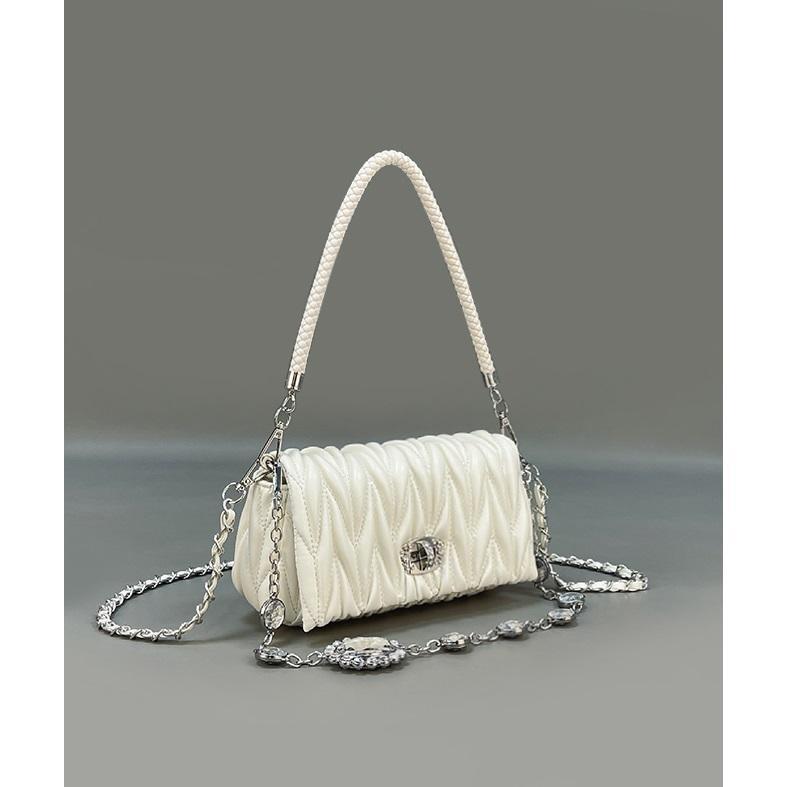 Túi Nữ Thiết Kế Đám Mây Gấp Độc Đáo Và Sang Trọng, Hàng Mới Về 2024, Giá Cả Phải Chăng, Túi Xách Đeo Một Bên Vai, Túi Đeo Chéo, Dây Xích Kim Cương Giả, Tặng Cho Phụ Nữ Bag Đeo Vai túi Da