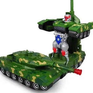 Mainan Mobil Anak Combat Tank War Army Military Deformation Robot