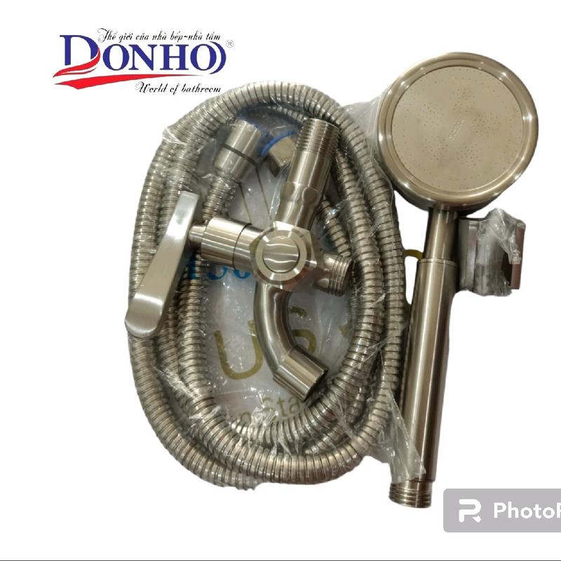 Bộ Củ sen LẠNH Và Dây tay sen tăng áp 304 Mờ. Combo củ và dây sen, tay sen cho nhà Nước Máy 1 đường nước LẠNH. thiet vòi