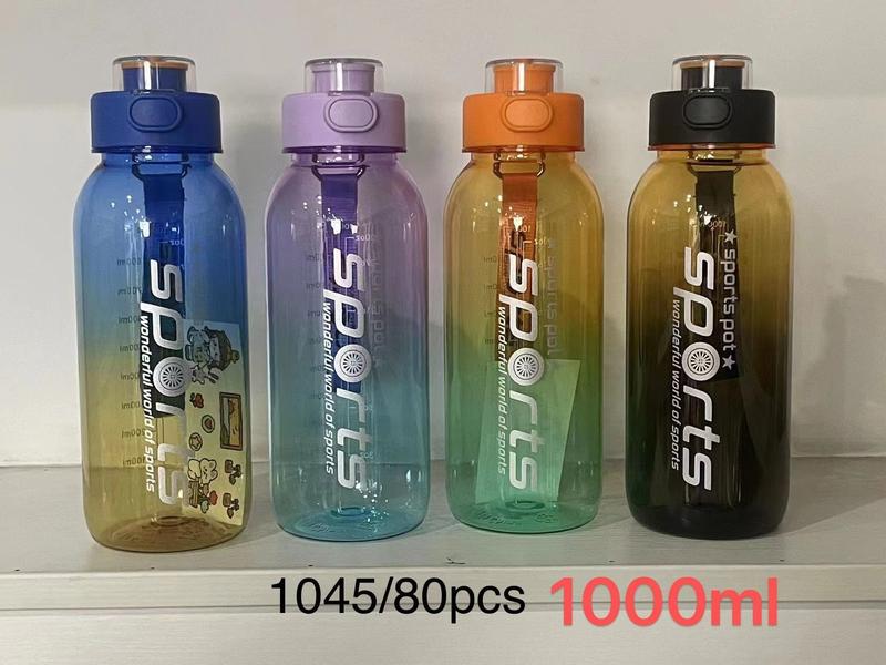Botol minum Jumbo 2 LITER Motivasi Penanda waktu Tritan Quifit Handle BENING 2000ML Botol Minum 2L COD Supercook 7