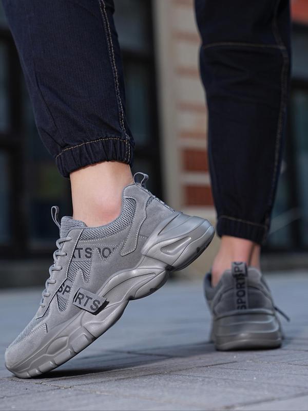 Men's Patchwork Low Top Sneakers, Mens Shoes, Summer 2024 Mesh Comfortable Sports Running Shoes, Mens Trainers, School Shoes, Boy Trendy Casual Round Toe Training Shoes, Platform Walking Shoes, Boy Foot Wear 4